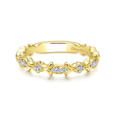 14K Yellow and White Gold Stackable Guard Band ...