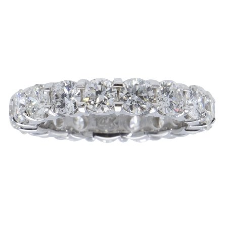 14K White Gold Shared Prong Eternity Band w/17Diams=3.12ctw SI H-I Size 7 #ARPS