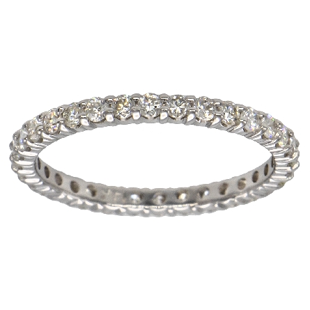 14K White Gold Shared Prong Eternity Band w/32D...