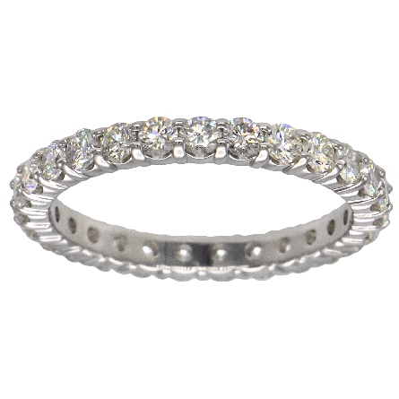 14K White Gold Shared Prong Eternity Band w/27D...