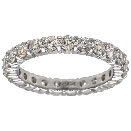 14K White Gold Shared Prong Eternity Band w/24D...