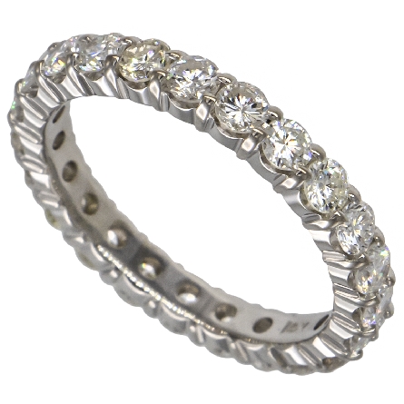 14K White Gold Shared Prong Eternity Band w/23D...