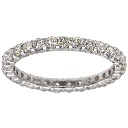 14K White Gold Shared Prong Eternity Band w/29D...