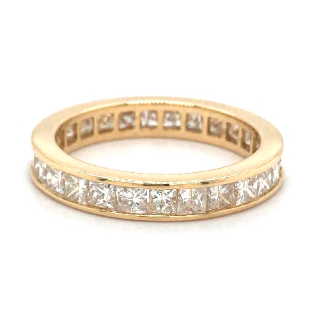 18K Yellow Gold Channel Eternity Band w/Princes...