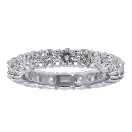 14K White Gold Shared Prong Eternity Band w/20D...