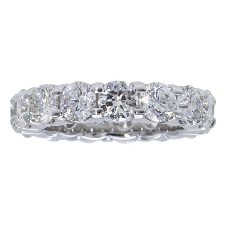 14K White Gold Shared Prong Eternity Band w/15D...