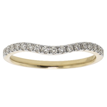 14K Yellow Gold Curved Band w/17Diams=.22ctw VS...