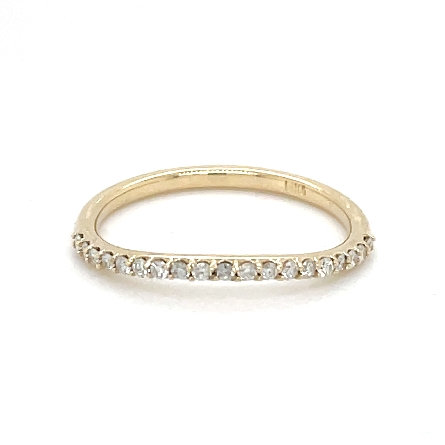 14K Yellow Gold Prong Set Slight Curved Band w/...