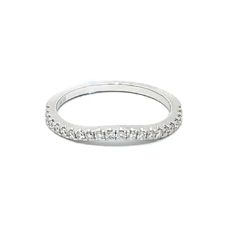 14K White Gold 4Prong Curved Band w/Diams=.25ct...