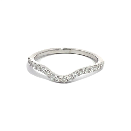 14K White Gold 4Prong Curved Band w/Diams=.31ct...