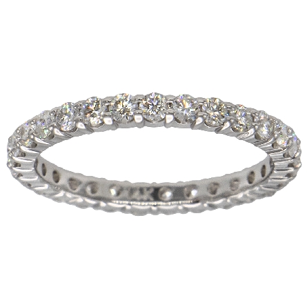 14K White Gold Shared Prong Eternity Band w/29D...