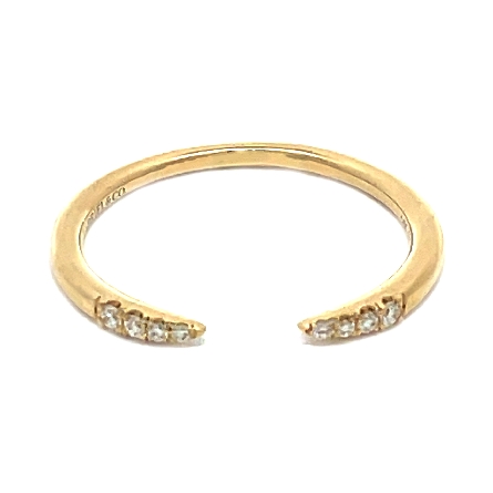 14K Yellow Gold Gabriel Open Tipped Stackable Band w/Diams=.06ctw SI2 G-H Size6.5 #LR5177Y45JJ (S1798223)