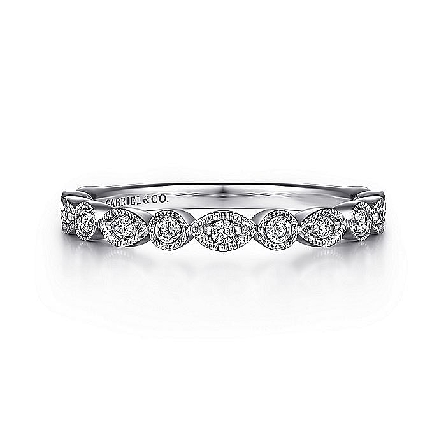 14K White Gold Antique Inspired Marquise and Ro...