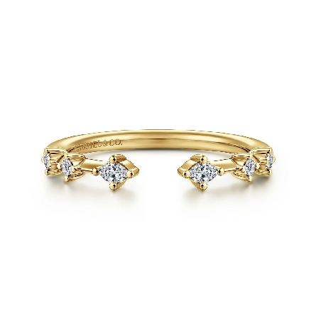 14K Yellow Gold Gabriel Open Cuff Anniversary B...