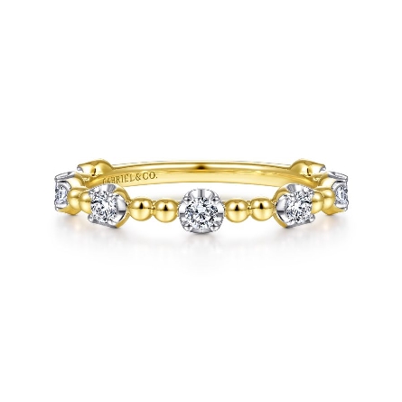 14K Yellow Gold Bujukan Cluster Stackable Stati...