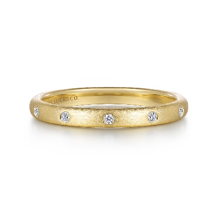 14K Yellow Gold Gabriel Stackable Ring w/Diams=...