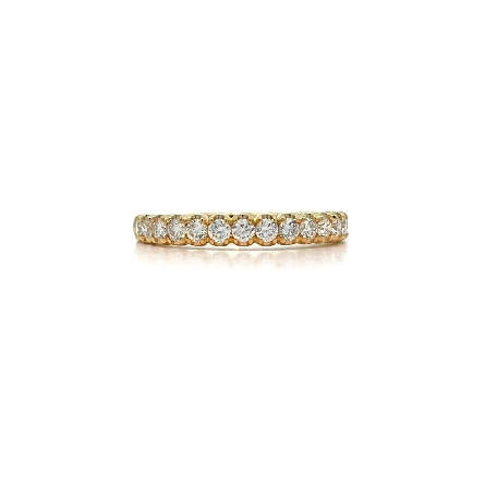 14K Yellow Gold UProng 4Prong Band w/Diams=.50c...