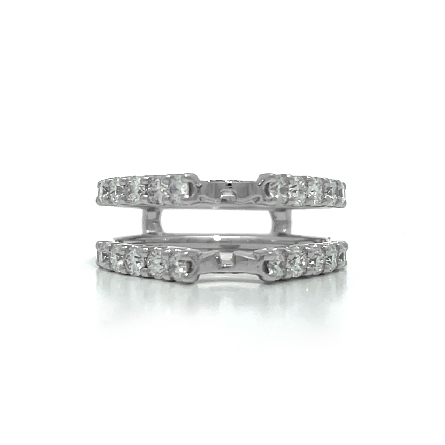 18K White Gold Enhancer Ring w/28 Diams=.97ctw ...