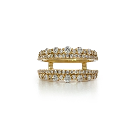 18K Yellow Gold Double Row Insert Ring w/68 Dia...