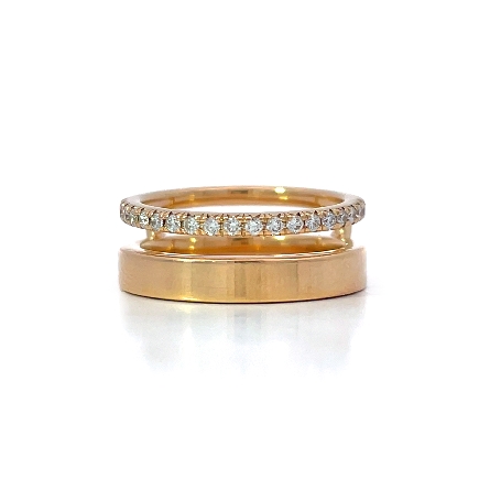 14K Yellow Gold Contemporary Straight Ring Enha...