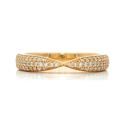 14K Yellow Gold Classic 3.5mm Pinched Wedding B...