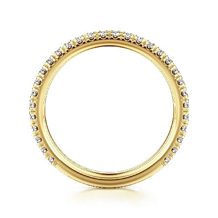 14K Yellow Gold Gabriel French Pave Wedding Ban...
