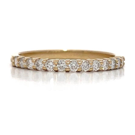 14K Yellow Gold Shared Prong Band w/13Diams=.29...