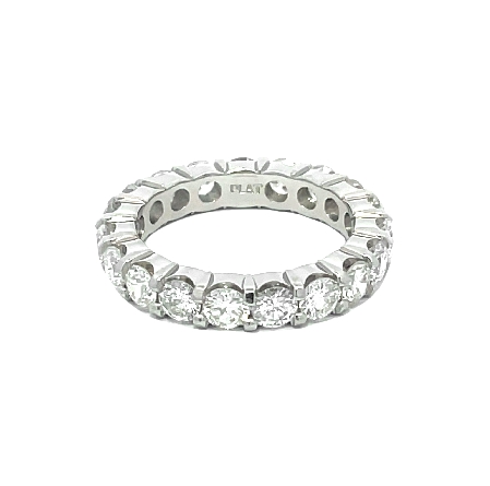 14K White Gold Shared Prong Eternity Band w/20D...