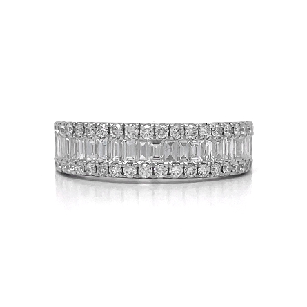 /home/earthtreasures/catalog.shopearthtreasures.com/imagedumplarge/EARTH_A1-09015.jpg 18K White Gold Wide Band w/Baguette and Round D...