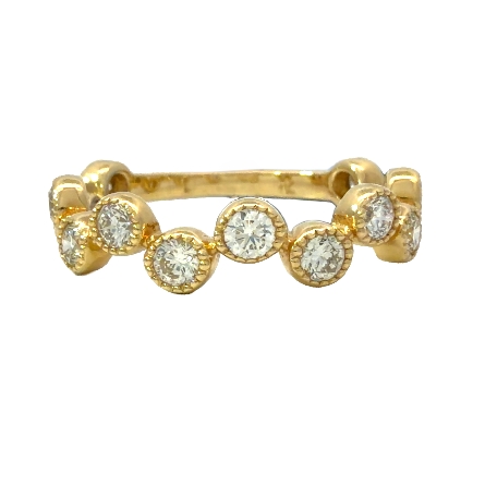 /home/earthtreasures/catalog.shopearthtreasures.com/imagedumplarge/EARTH_A1-09113.jpg 14K Yellow Milgrain Bezel Band w/Diams=.73ctw S...