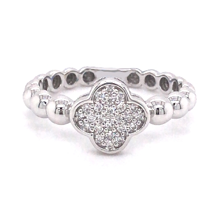 /home/earthtreasures/catalog.shopearthtreasures.com/imagedumplarge/EARTH_A1-09149.jpg 14K White Gold Stackable Pave Clover Beaded Sha...