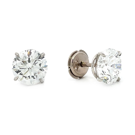 Platinum 4Prong Martini La Pousette Stud Earrin...