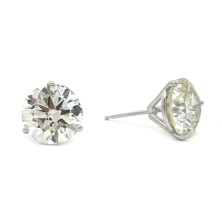 14K White Gold Martini Stud Earrings w/2Diams=8...