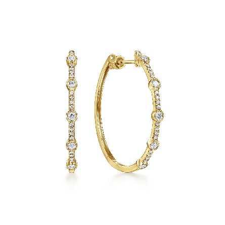 14K Yellow Gold Gabriel 30mm Classic Hoop Earri...