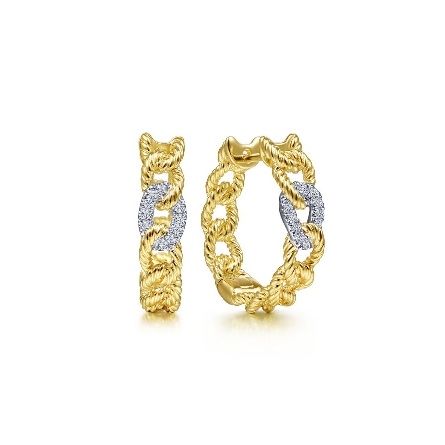 14K Yellow and White Gold 20mm Twisted Rope Cha...