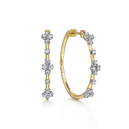 14K Yellow Gold Gabriel 30mm Classic Hoop Earri...