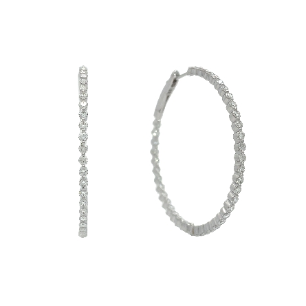 /home/earthtreasures/catalog.shopearthtreasures.com/imagedumplarge/EARTH_A11-06628.jpg 18K White Gold In and Out Hoop Earrings w/86Dia...