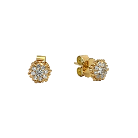 /home/earthtreasures/catalog.shopearthtreasures.com/imagedumplarge/EARTH_A11-06640.jpg 18K Yellow Gold 7mm Round Cluster Stud Earrings...