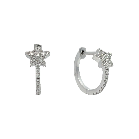 /home/earthtreasures/catalog.shopearthtreasures.com/imagedumplarge/EARTH_A11-06641.jpg 14K White Gold 12mm Pave Star Huggie Hoop Earri...