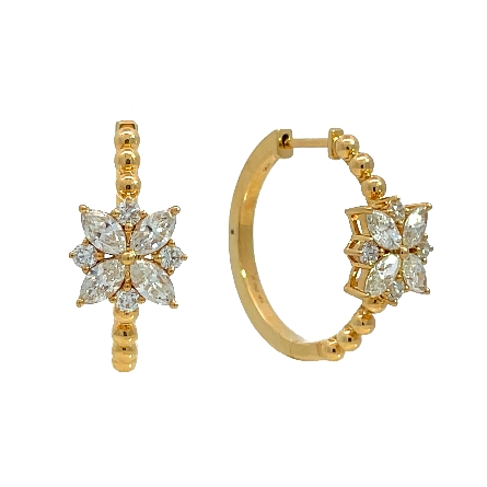 /home/earthtreasures/catalog.shopearthtreasures.com/imagedumplarge/EARTH_A11-06654.jpg 18K Yellow Gold Beaded Cluster Station Hoop Ear...