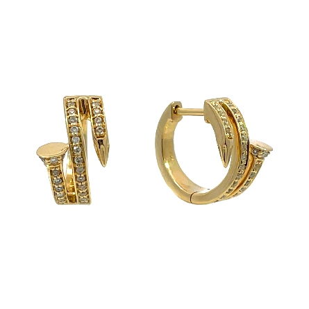 /home/earthtreasures/catalog.shopearthtreasures.com/imagedumplarge/EARTH_A11-06671.jpg 14K Yellow Gold 12mm Twisted Nail Huggie Hoop E...
