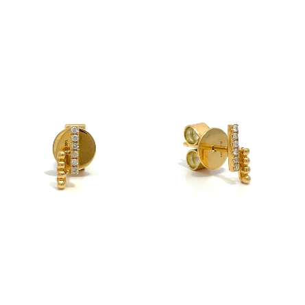 /home/earthtreasures/catalog.shopearthtreasures.com/imagedumplarge/EARTH_A11-06684.jpg 14K Yellow Gold 8.4mm Bar Bead Stud Earrings w/...