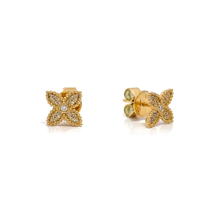 /home/earthtreasures/catalog.shopearthtreasures.com/imagedumplarge/EARTH_A11-06685.jpg 14K Yellow Gold 10mm Quatrefoil Stud Earrings w...