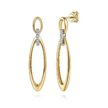 /home/earthtreasures/catalog.shopearthtreasures.com/imagedumplarge/EARTH_A11-06691.jpg 14K Yellow Gold Gabriel Oval Link Stud Drop Ear...