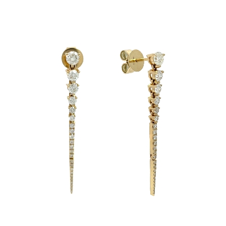 /home/earthtreasures/catalog.shopearthtreasures.com/imagedumplarge/EARTH_A11-06702.jpg 14K Yellow Gold Graduated Drop Earrings w/46 Di...