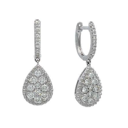 /home/earthtreasures/catalog.shopearthtreasures.com/imagedumplarge/EARTH_A11-06771.jpg 14K White Gold Pave Drop Huggie Hoop Earrings w...