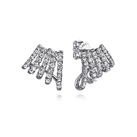 /home/earthtreasures/catalog.shopearthtreasures.com/imagedumplarge/EARTH_A11-06800.jpg 14K White Gold Gabriel 5Row J Hoop Cuff Earring...
