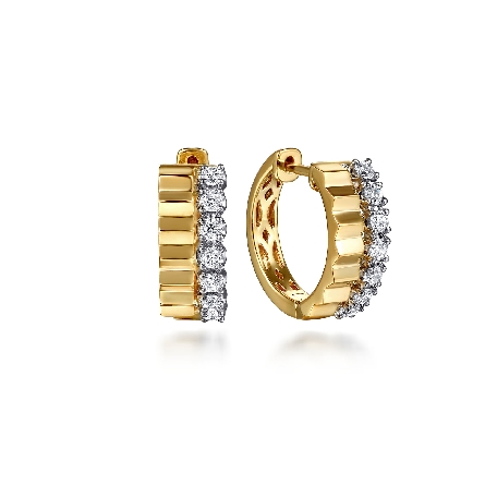 /home/earthtreasures/catalog.shopearthtreasures.com/imagedumplarge/EARTH_A11-06801.jpg 14K Yellow and White Gold Gabriel Cut Huggie Ho...