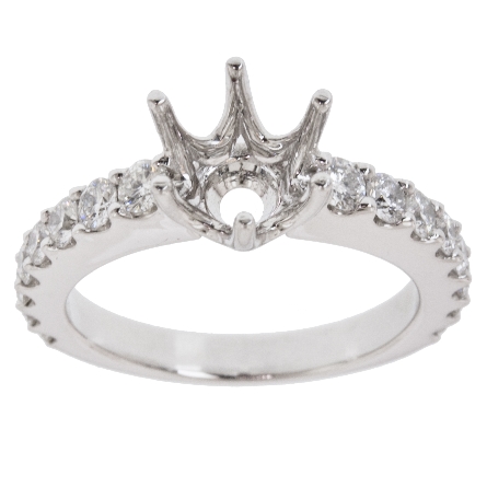 Platinum Prong Set Engagement Ring Semi Mountin...