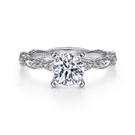 Platinum SADIE Engagement Ring Semi Mounting w/...